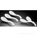 white and color glazed ceramic porcelain and fine bone china spoons